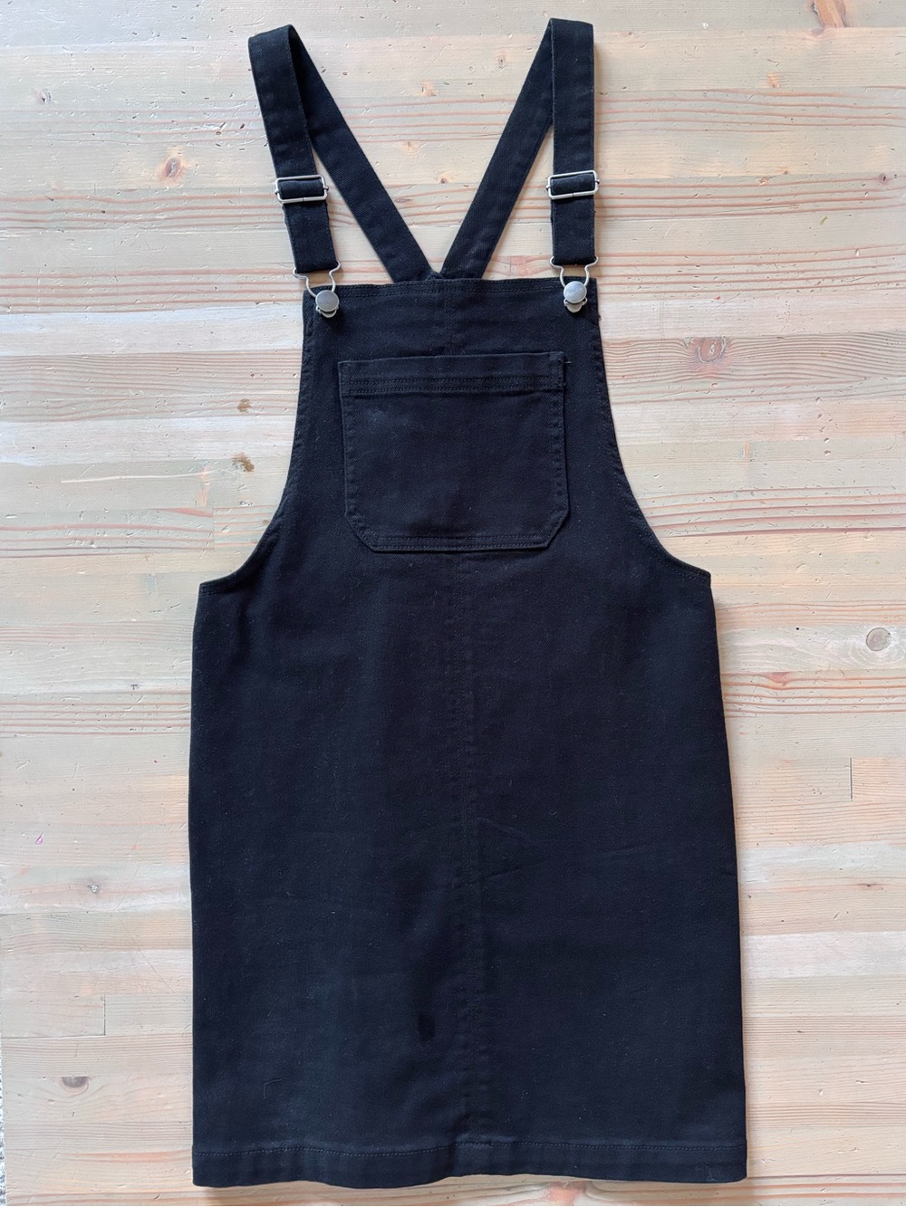 Wild Fable Black Denim Overall Dress - Jumper - Size: Small